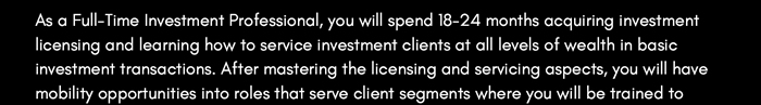 Learn About A Career as an Investment Professional